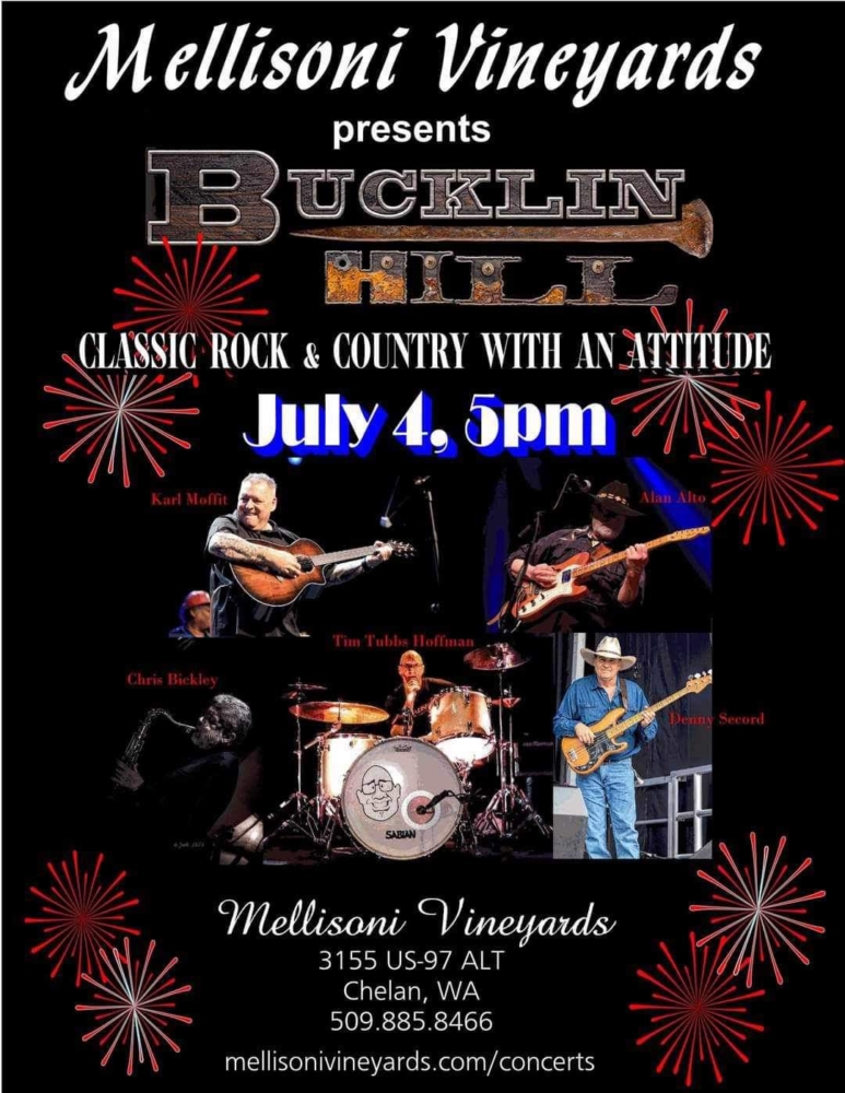 FREE 4th of July Concert Bucklin Hill Lake Chelan Chamber of Commerce